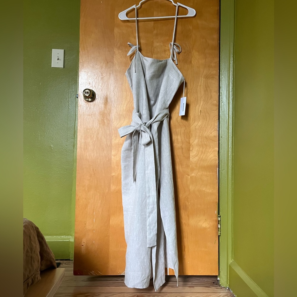 Reformation Daphne Linen Dress Size XL